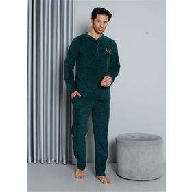 Moda Çizgi 6826 Yeşil Welsoft Polar Erkek Pijama Takımı