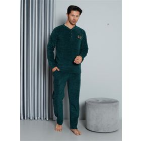 Moda Çizgi 6826 Yeşil Welsoft Polar Erkek Pijama Takımı