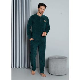 Moda Çizgi 6826 Yeşil Welsoft Polar Erkek Pijama Takımı