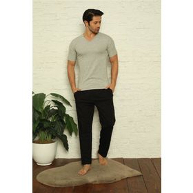 Moda Çizgi 7006 Siyah Pamuk Erkek Alt Eşofman