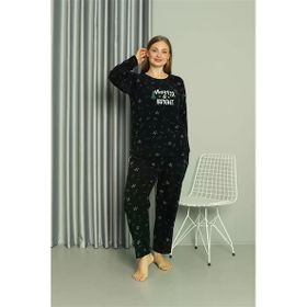 Moda Çizgi 808043 Welsoft Polar Büyük Beden Kadın Pijama Takımı