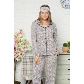 Moda Çizgi 8082 Gri Polar Önden Düğmeli Kadın Pijama Takımı