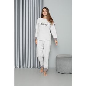 Moda Çizgi 8515 Beyaz Welsoft Polar Kadın Pijama Takımı