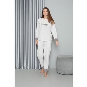 Moda Çizgi 8515 Beyaz Welsoft Polar Kadın Pijama Takımı