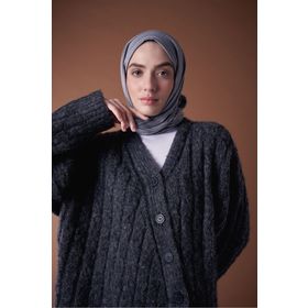 Moda Kaşmir Misto Pamuk Serisi Gri Şal
