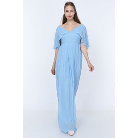 Moda Labio Ml020300X Bebe Mavi Melek Kol Kadın Elbise