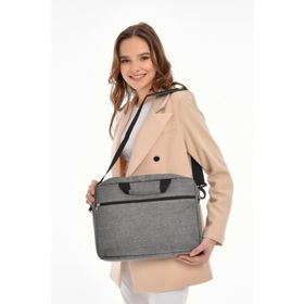 Moda West MWL008 15.6 inç Gri Evrak Bilgisayar Notebook Laptop Çantası