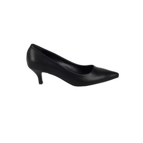 Modabuymus Candy Mat Kısa Topuk Stiletto Siyah Kadın Topuklu Ayakkabı