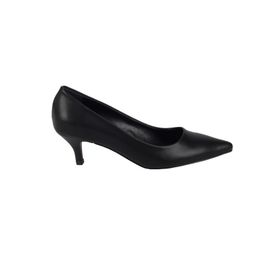 Modabuymus Candy Mat Kısa Topuk Stiletto Siyah Kadın Topuklu Ayakkabı
