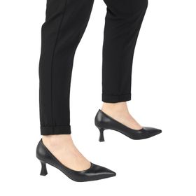 Modabuymus Kandy Mat Stiletto Kısa Kadeh Siyah Kadın Topuklu Ayakkabı