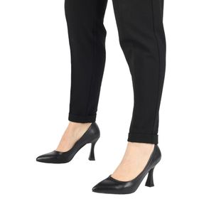 Modabuymus Kanger Mat Stiletto Kadeh Siyah Kadın Topuklu Ayakkabı