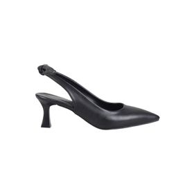 Modabuymus Minipony Arkadan Fiyonklu Kısa Stiletto Siyah Kadın Topuklu Ayakkabı
