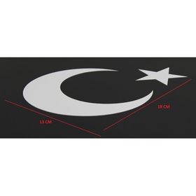 Modacar 06A075 Beyaz Ayyıldız Sticker