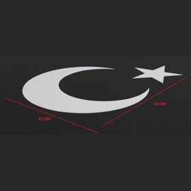 Modacar 06A075 Beyaz Ayyıldız Sticker