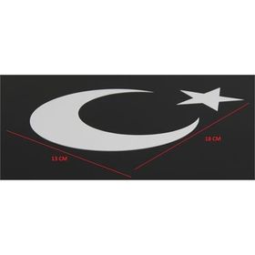 Modacar 06A075 Beyaz Ayyıldız Sticker