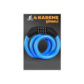 Modacar 428788 4 Şifreli 11 mm Çelik Halat Scooter Bisiklet Kilidi