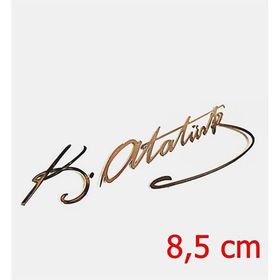 ModaCar Metal 8.5 Cm Atatürk İmzası Sticker