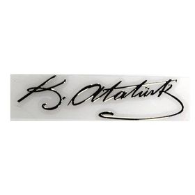 ModaCar Metal 8.5 Cm Atatürk İmzası Sticker