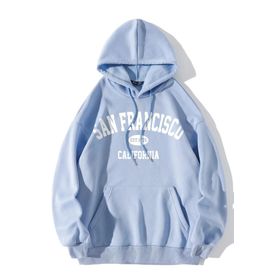 Modagen San Francisco Baskılı Bebe Mavi Oversize Kapüşonlu Sweatshirt