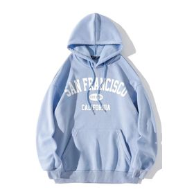 Modagen San Francisco Baskılı Bebe Mavi Oversize Kapüşonlu Sweatshirt
