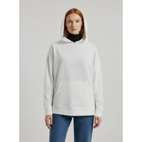 ModaHep Beyaz Oversize Kapüşonlu Kadın Sweatshirt