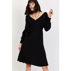 ModaHep Kadın Siyah Triko Elbise