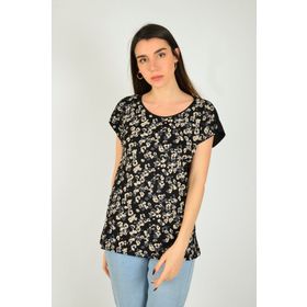 ModaHep Siyah Baskılı Kadın T-shirt