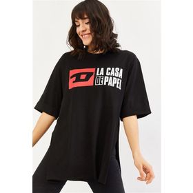 ModaHep Siyah Baskılı Kadın T-shirt