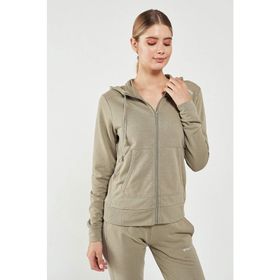 ModaHep Siyah Fermuarlı Kadın Sweatshirt