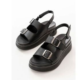 Modaleesta 24422-1185 Siyah Dolgu Topuk Kadın Sandalet