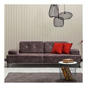 Modalife Avrupa Antrasit Üçlü Koltuk