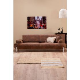 Modalife Cross Kahve Üçlü Yataklı Kanepe