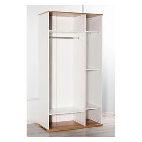 Modalife Eva 301 3 Kapaklı 1 Çekmeceli Ceviz Beyaz Gardrop