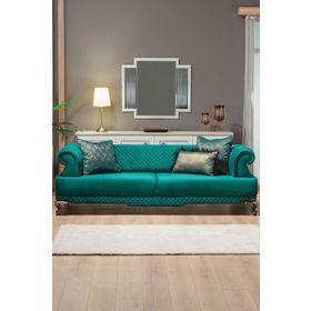 Modalife Hürrem Yeşil Üçlü Yataklı Kanepe