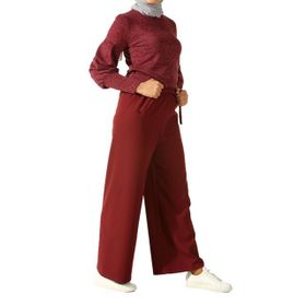 Modalinepark Beli Lastikli Bol Paça Kadın Pantolon