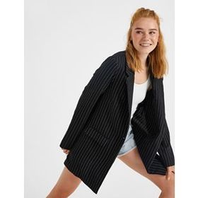 Modalinepark Çizgili Blazer Kadın Ceket