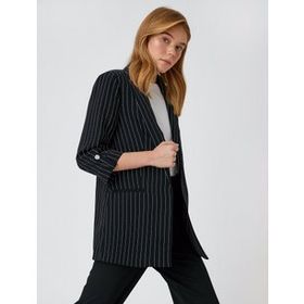 Modalinepark Çizgili Blazer Kadın Ceket