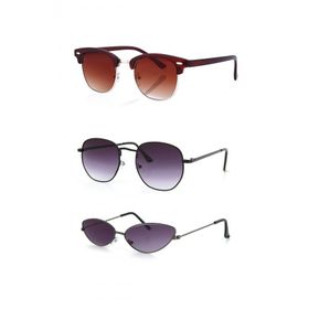 Modalucci Unisex 3'lü Güneş Gözlüğü
