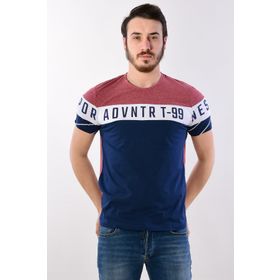 Modaplaza 1145 Bordo Bisiklet Yaka Erkek T-shirt