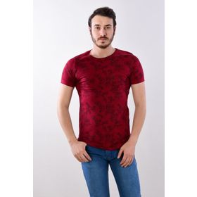 Modaplaza 1145 Bordo Bisiklet Yaka Erkek T-shirt