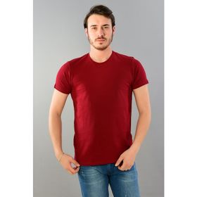 Modaplaza 1145 Bordo Bisiklet Yaka Erkek T-shirt