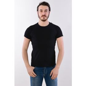 Modaplaza 1202EY02002 Bisiklet Yaka Siyah Erkek T-shirt