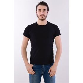 Modaplaza 1202EY02002 Bisiklet Yaka Siyah Erkek T-shirt