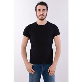 Modaplaza 1202EY02002 Bisiklet Yaka Siyah Erkek T-shirt