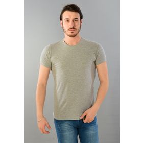 Modaplaza 1202EY02002 Kısa Kol Bisiklet Yaka Gri Erkek T-shirt