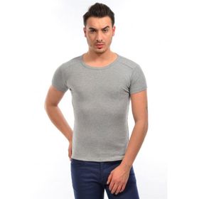 Modaplaza 1202EY02002 Kısa Kol Bisiklet Yaka Gri Erkek T-shirt