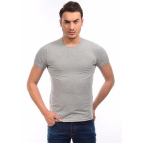 Modaplaza 1202EY02002 Kısa Kol Bisiklet Yaka Gri Erkek T-shirt