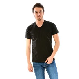 Modaplaza 138 V Yaka Siyah Erkek T-Sihrt