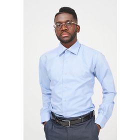 Modaplaza 2144 Mavi Slim Fit Kesim Uzun Kol Erkek Gömlek