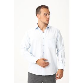 Modaplaza 2144 Mavi Slim Fit Kesim Uzun Kol Erkek Gömlek